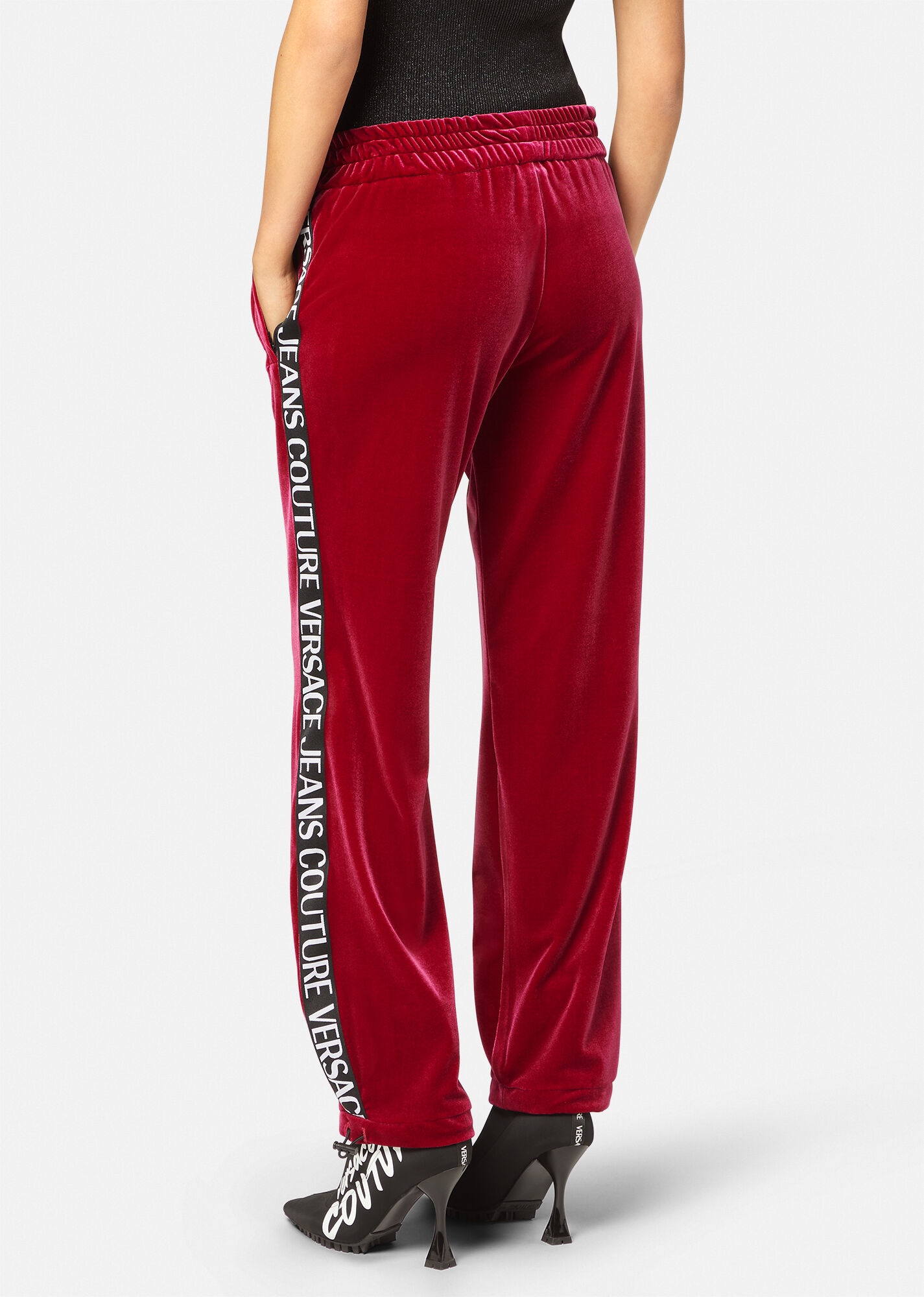 Logo Velvet Sweatpants - 4