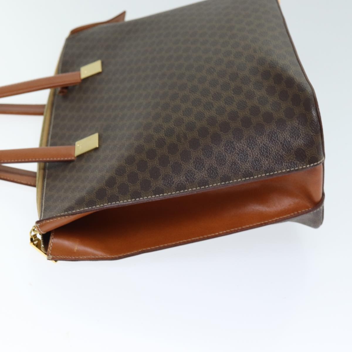 CELINE Macadam Canvas Hand Bag Pvc Brown - 4