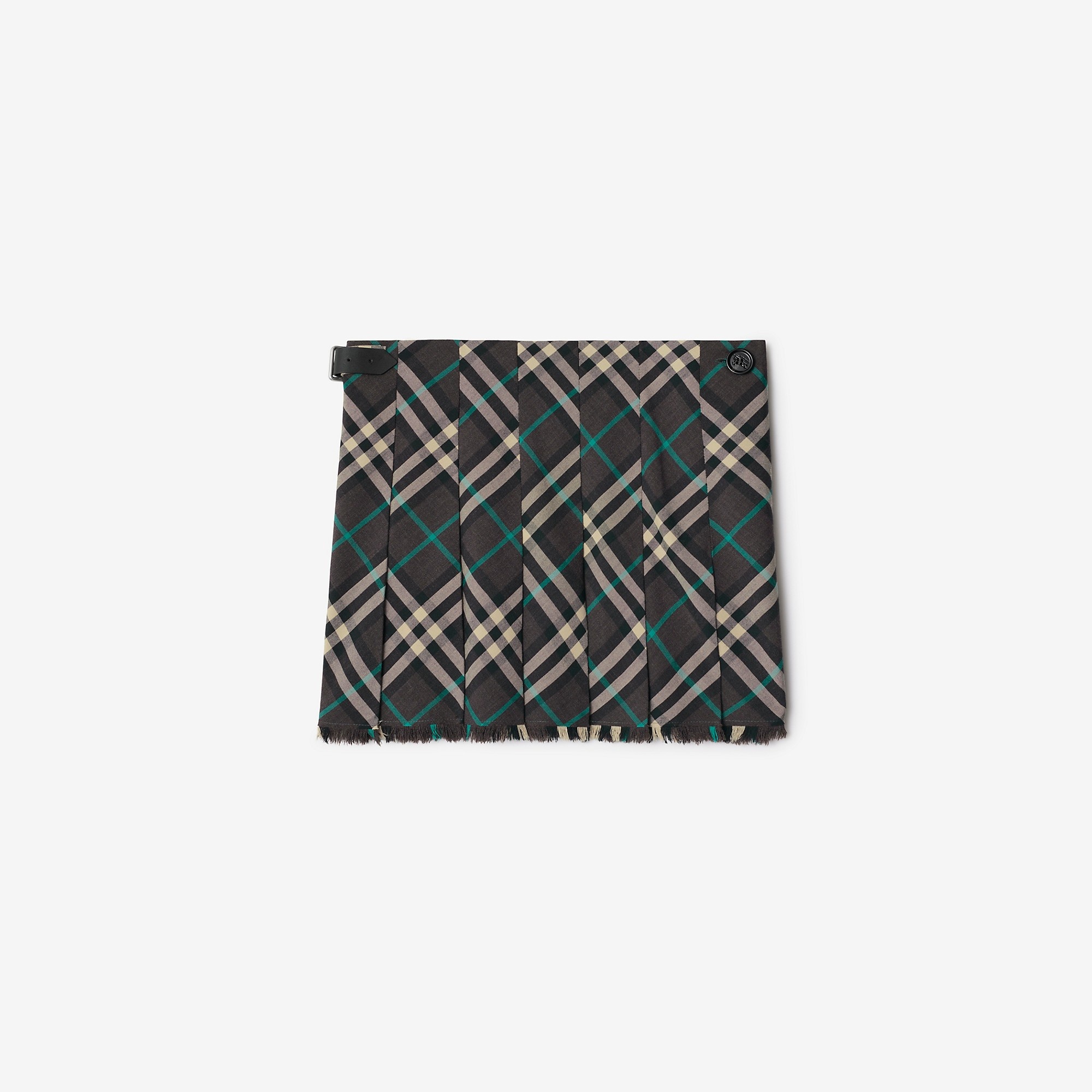 Check Wool Blend Mini Kilt - 5