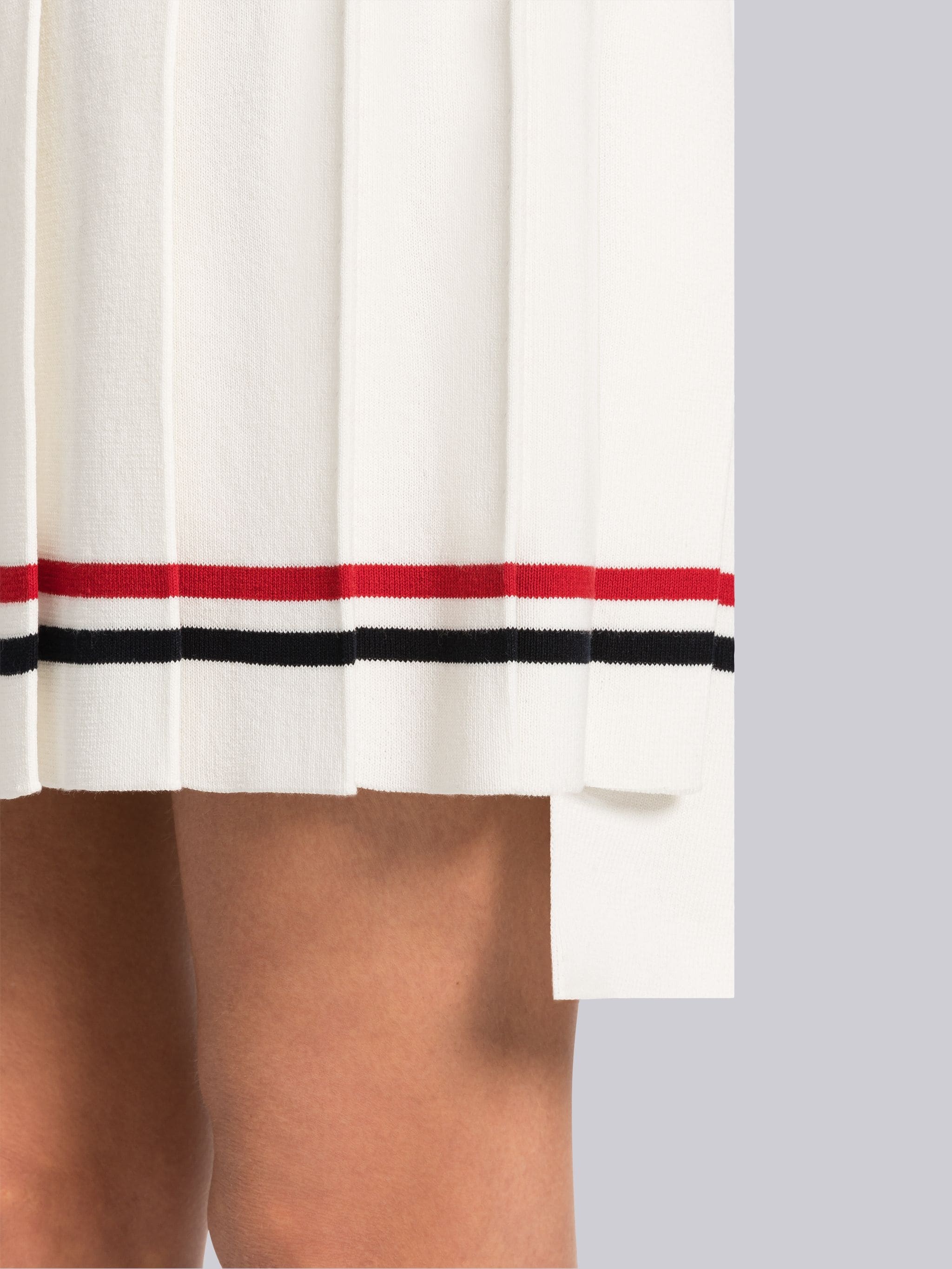 High Twist Cotton Cricket Stripe Sleeveless Tennis Dress - 5