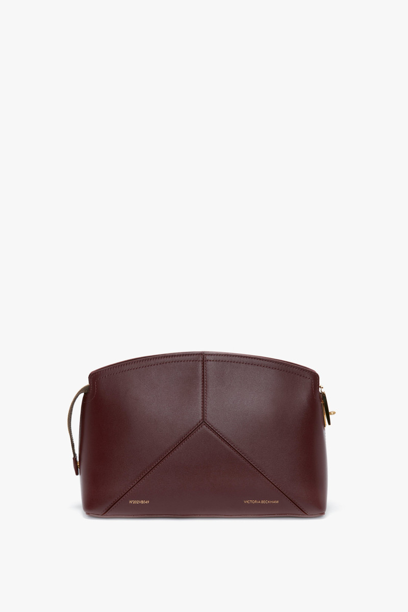 Victoria Clutch Bag In Burgundy Leather 1