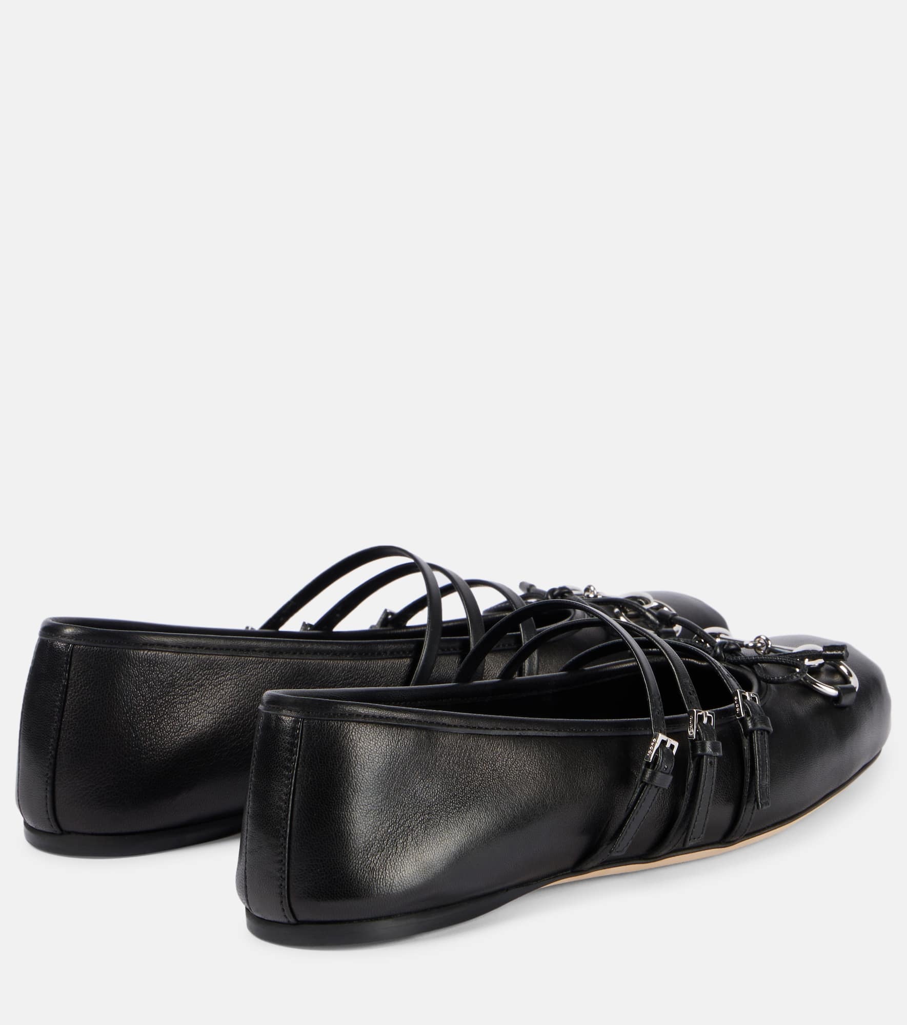 Horsebit leather ballet flats - 2