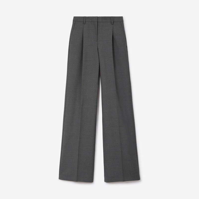 Wool Wide-leg Trousers - 1