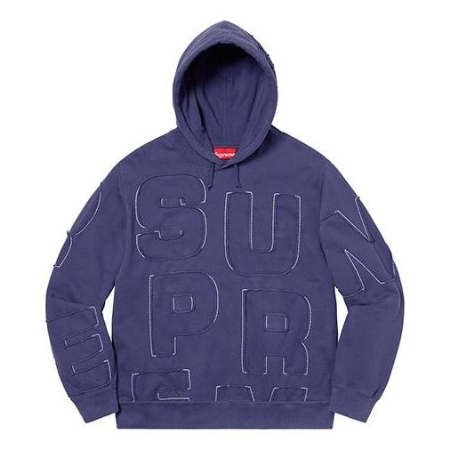 Supreme Cutout Letters Hooded Sweatshirt 'Purple' SUP-SS20-526 - 1