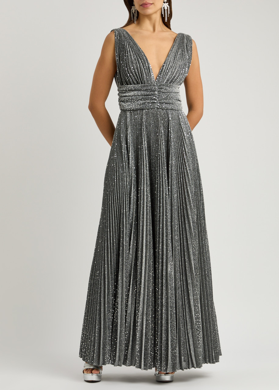 Dolce & Gabbana Sequin-embellished Pleated Lamé Gown - 4