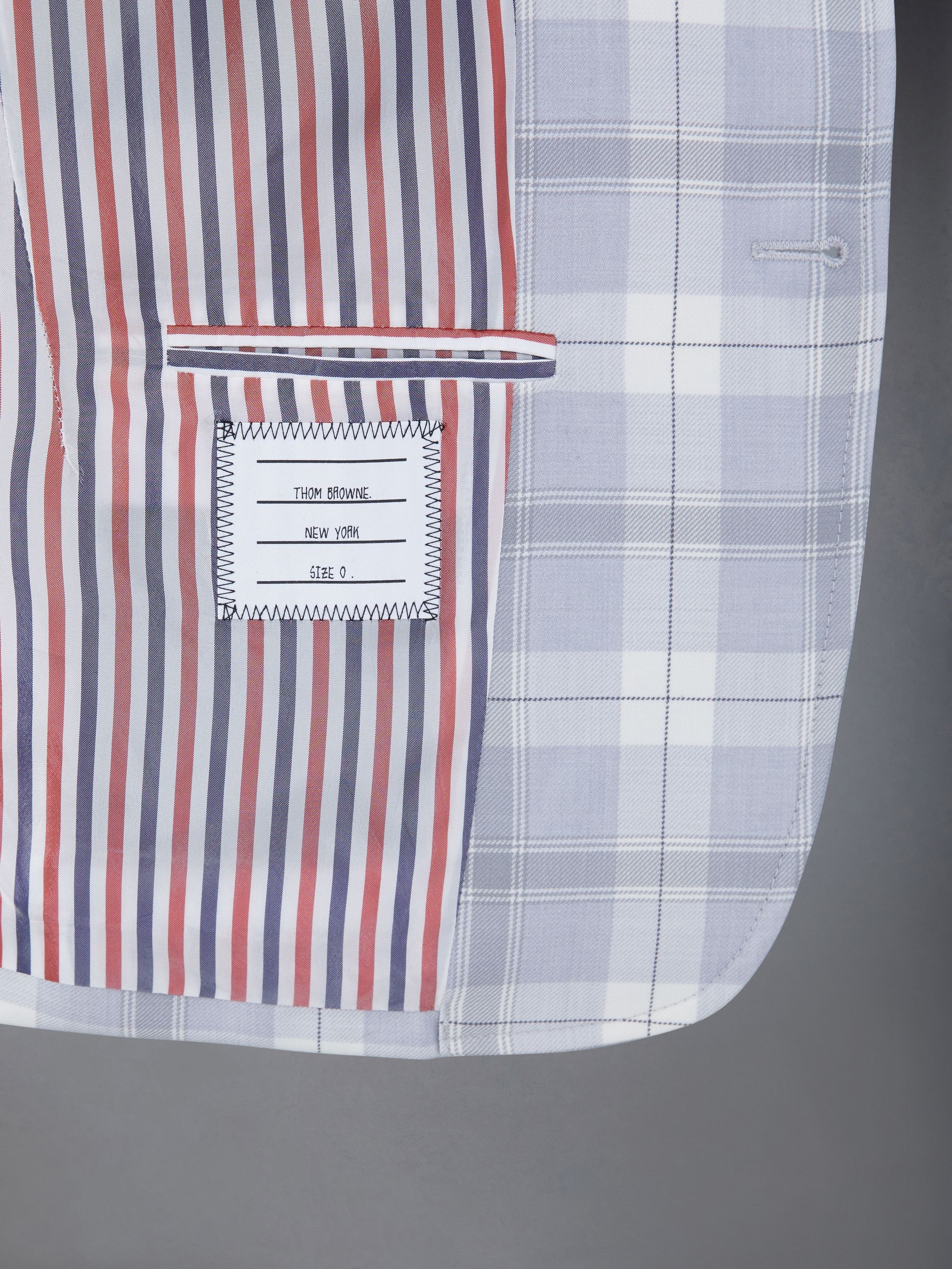 Tartan Twill Patchwork Sack Sport Coat - 5