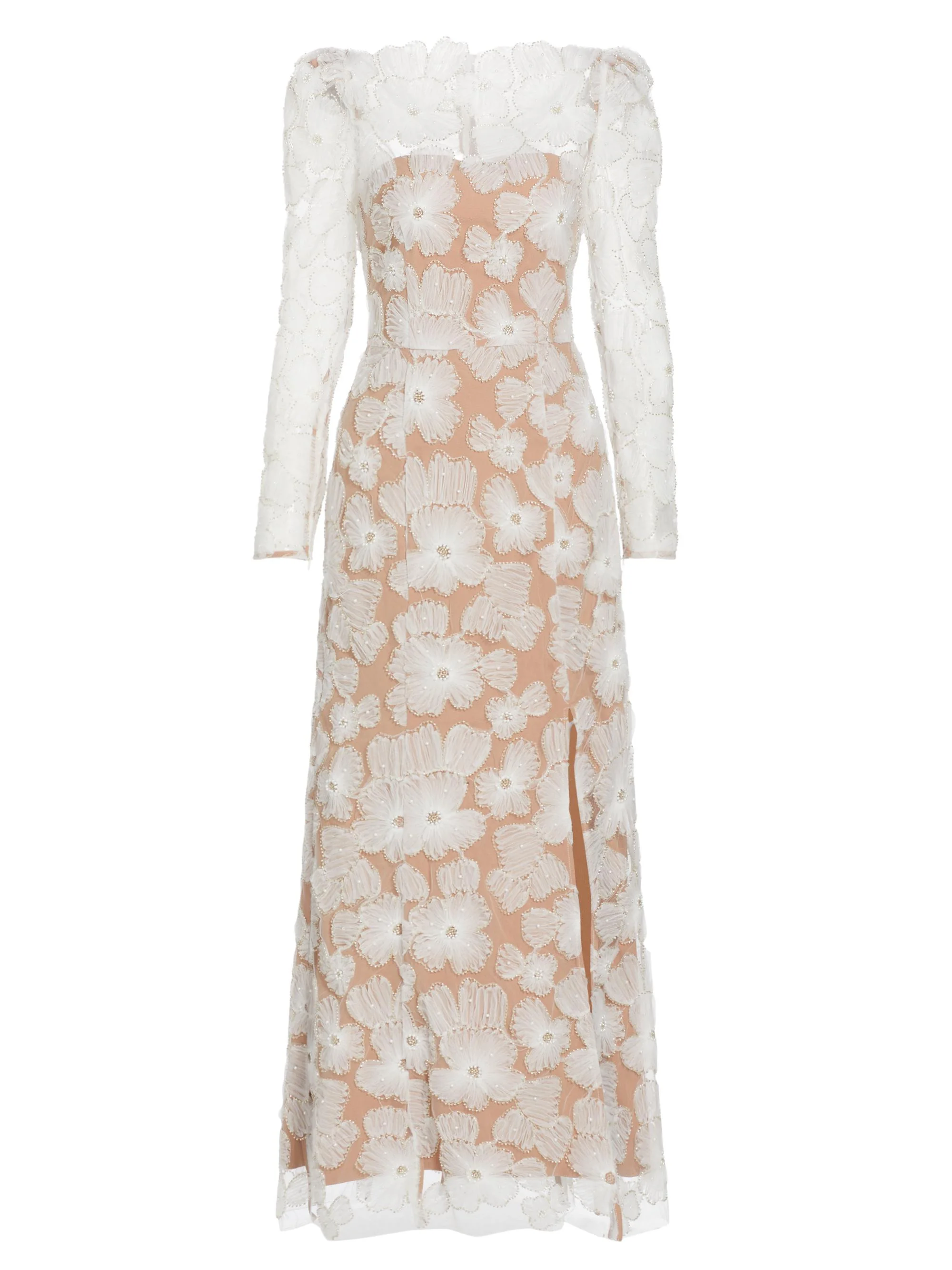 Women's The New Bride Darcy Embellished Mesh Gown - White - 1