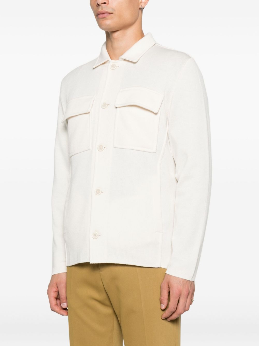 button-fastening pocket jacket - 3