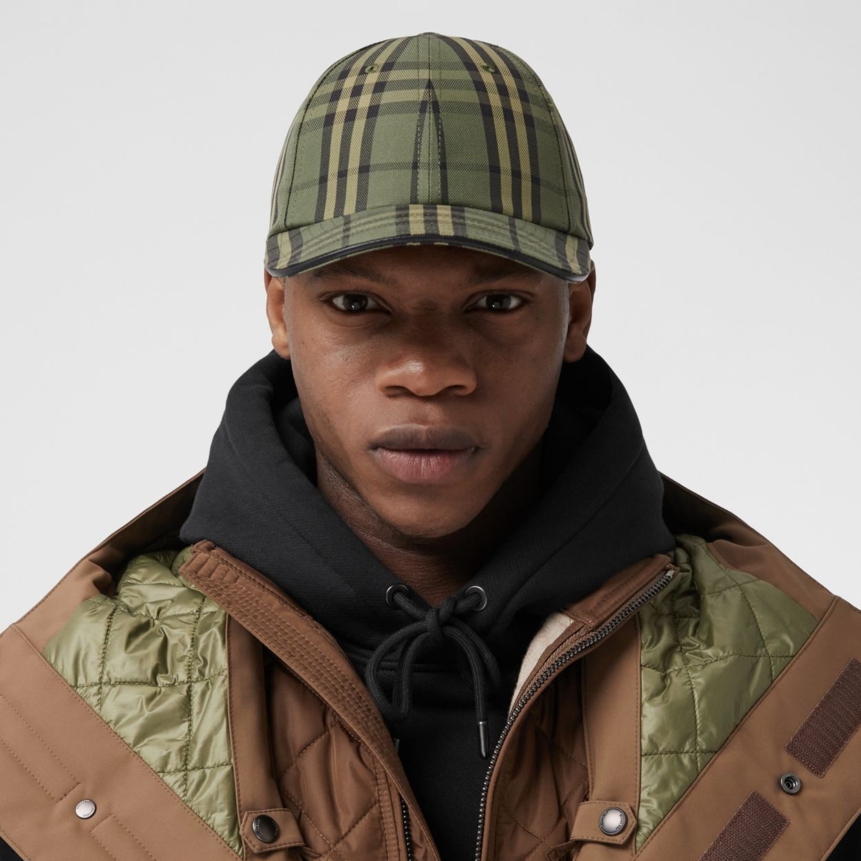 Check Cotton Canvas Baseball Cap - 4