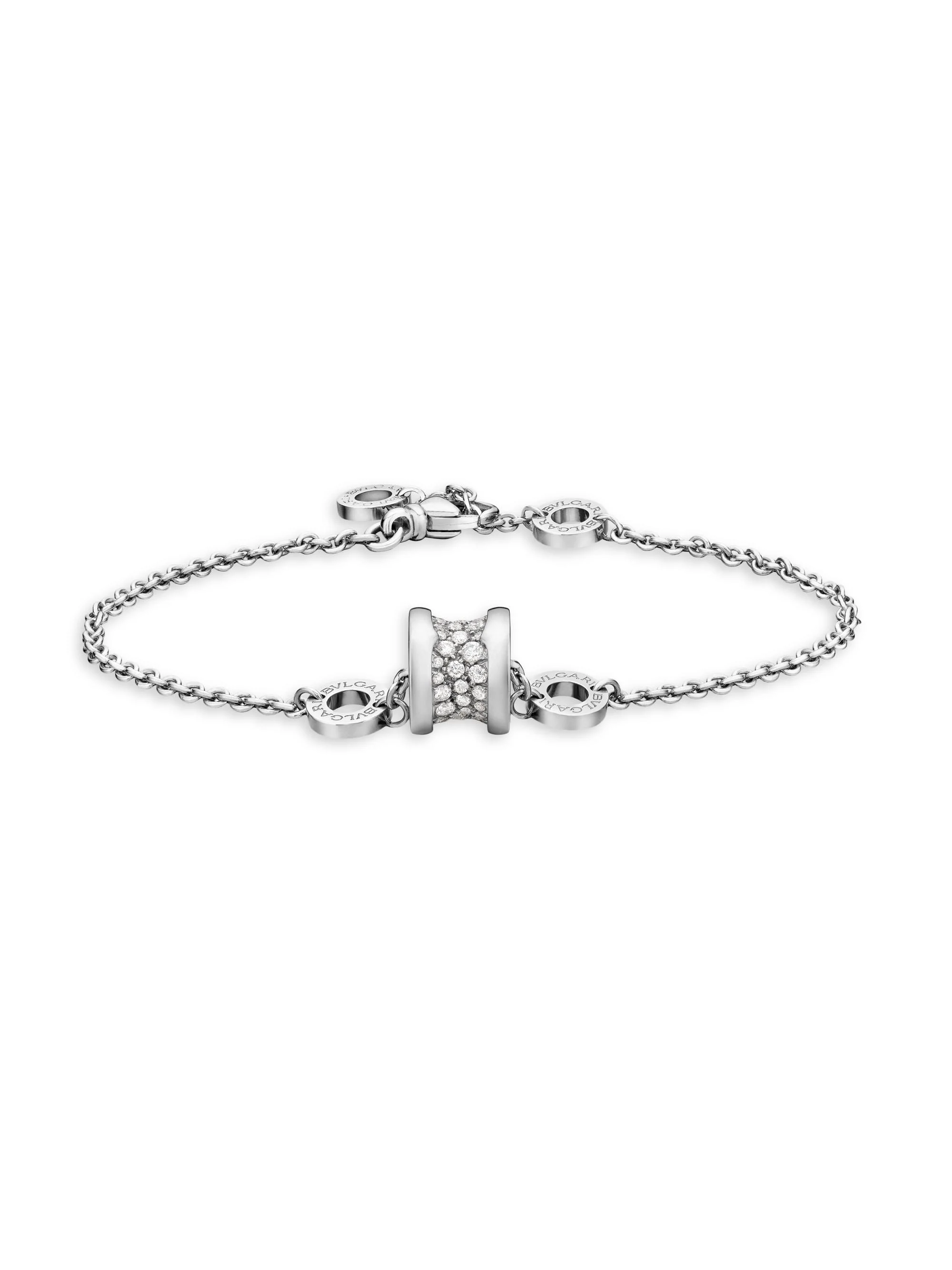 Women's B. zero1 18K White Gold & Diamond Bracelet - White Gold - 1