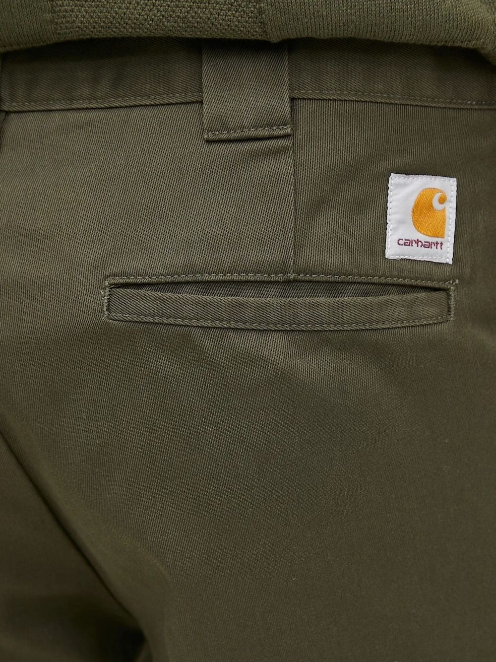logo-patch flat-front trousers - 3