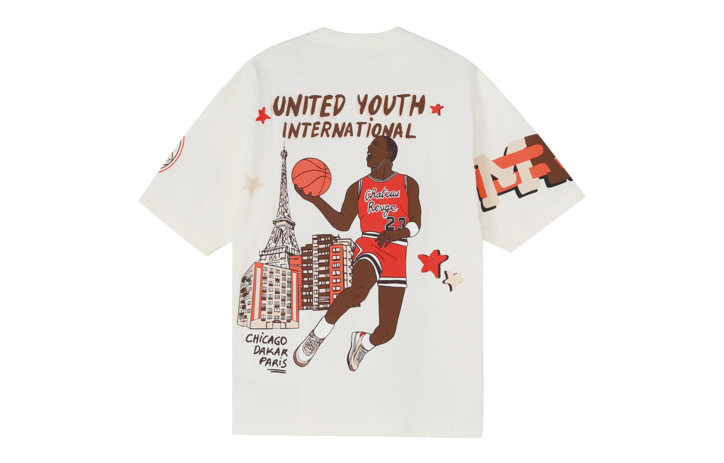 Air Jordan x Maison Chateau Rouge Crossover Tee 'White Red Brown' DJ9767-133 - 2
