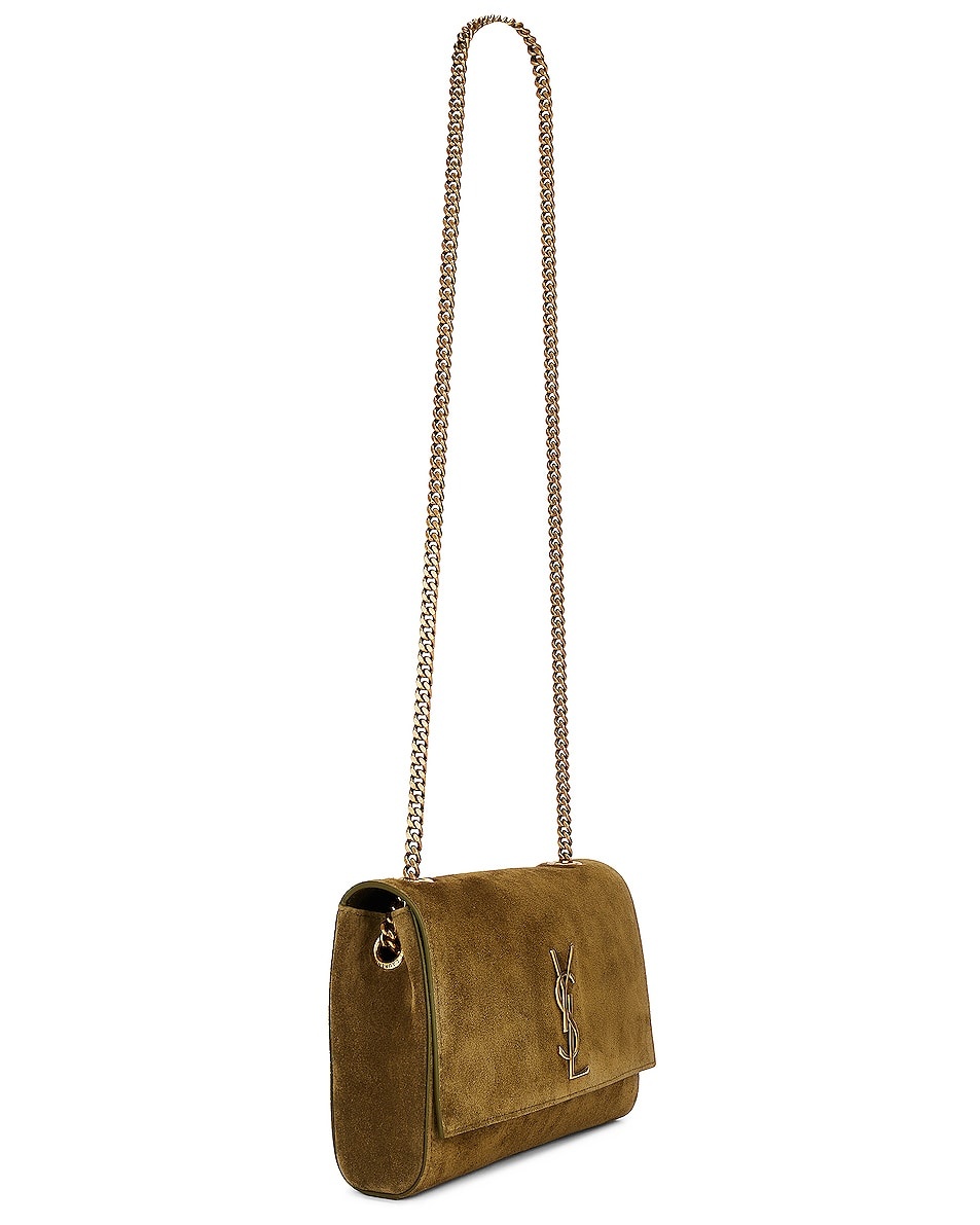 Saint Laurent Kate 99 Chain Bag With Tassel In Suede - Cinnamon