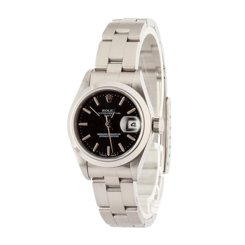 Ladies Rolex Date 69160 Black Dial - 2
