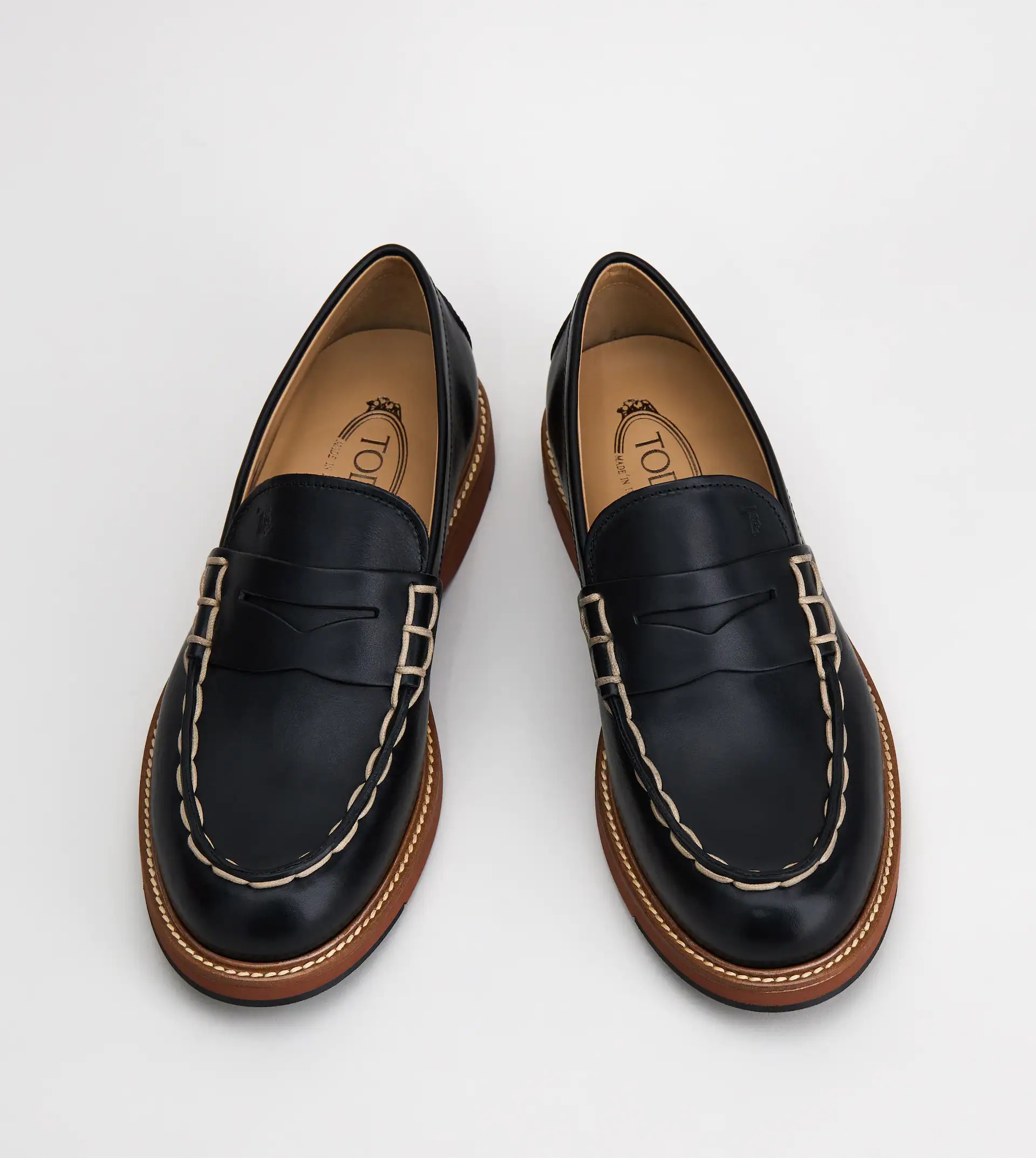 LOAFERS IN LEATHER - BLACK - 6