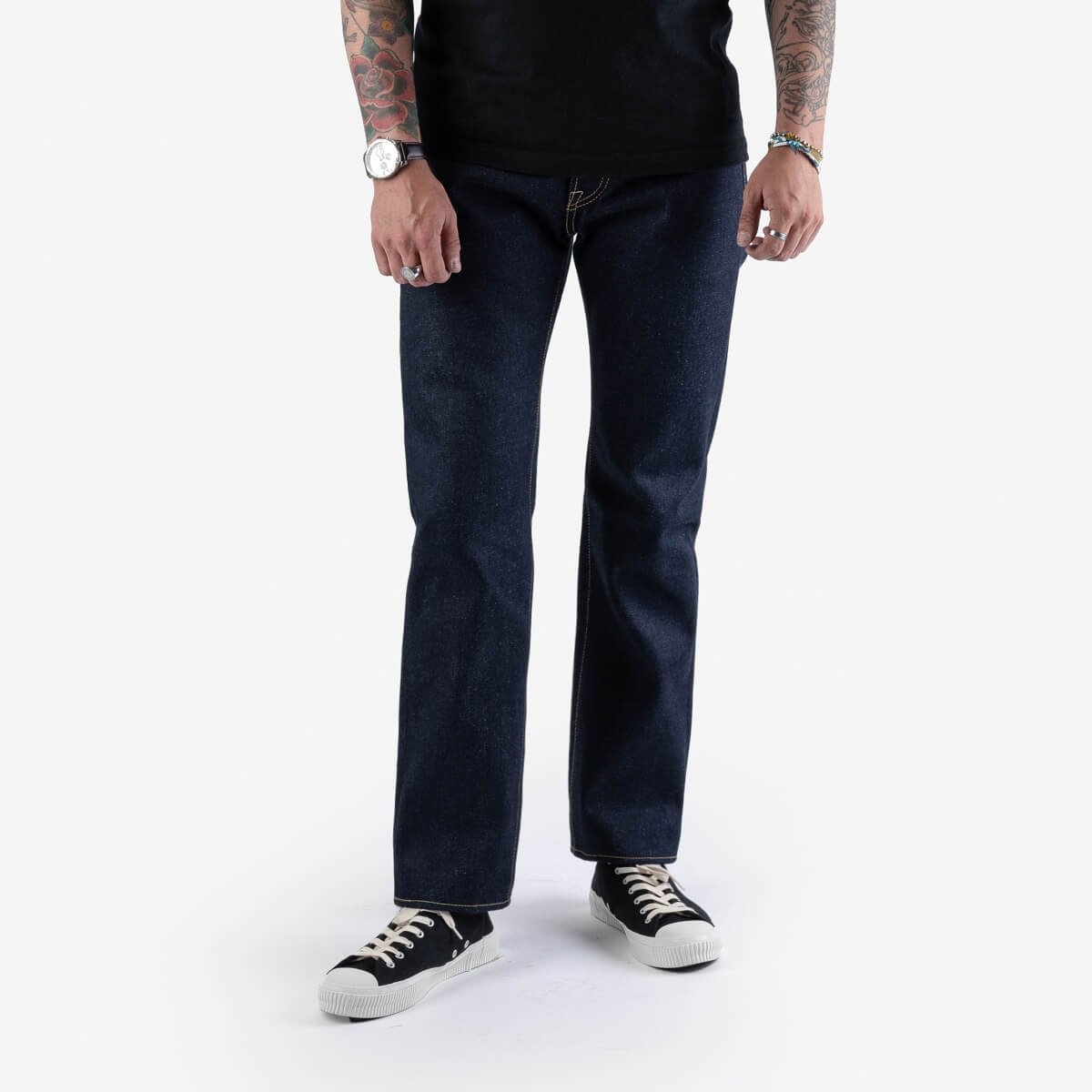 IH-666S-UHR 21/23oz Ultra Heavy Raw Selvedge Denim Slim Straight Cut Jeans - Indigo - 2