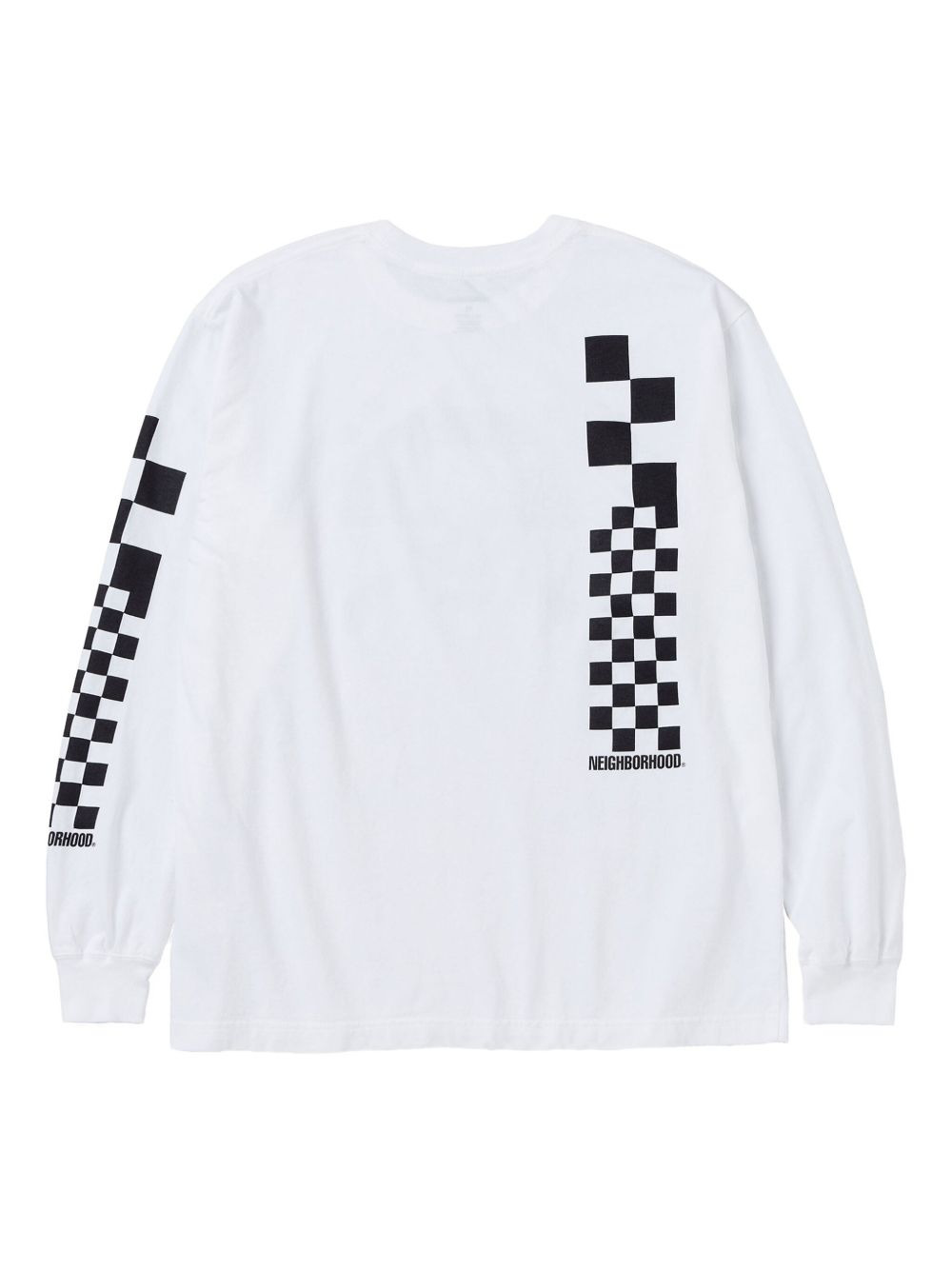 NH-5 checkerboard-skull long-sleeve T-shirt - 2