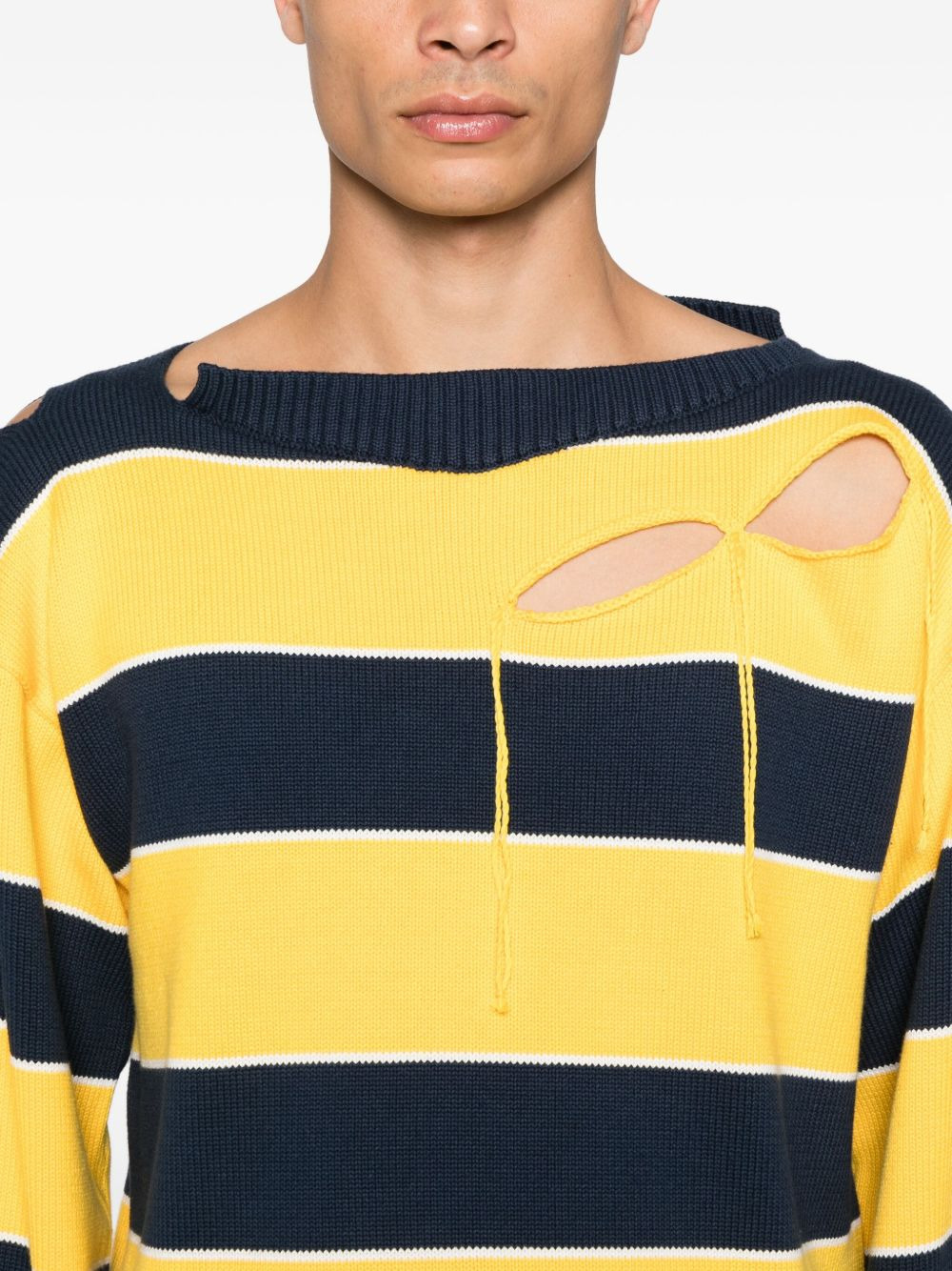 slash stripe sweater - 5
