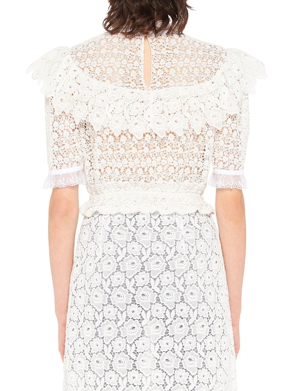 cropped lace top - 4