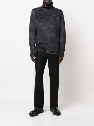 Avant Toi distressed-effect rollneck jumper outlook