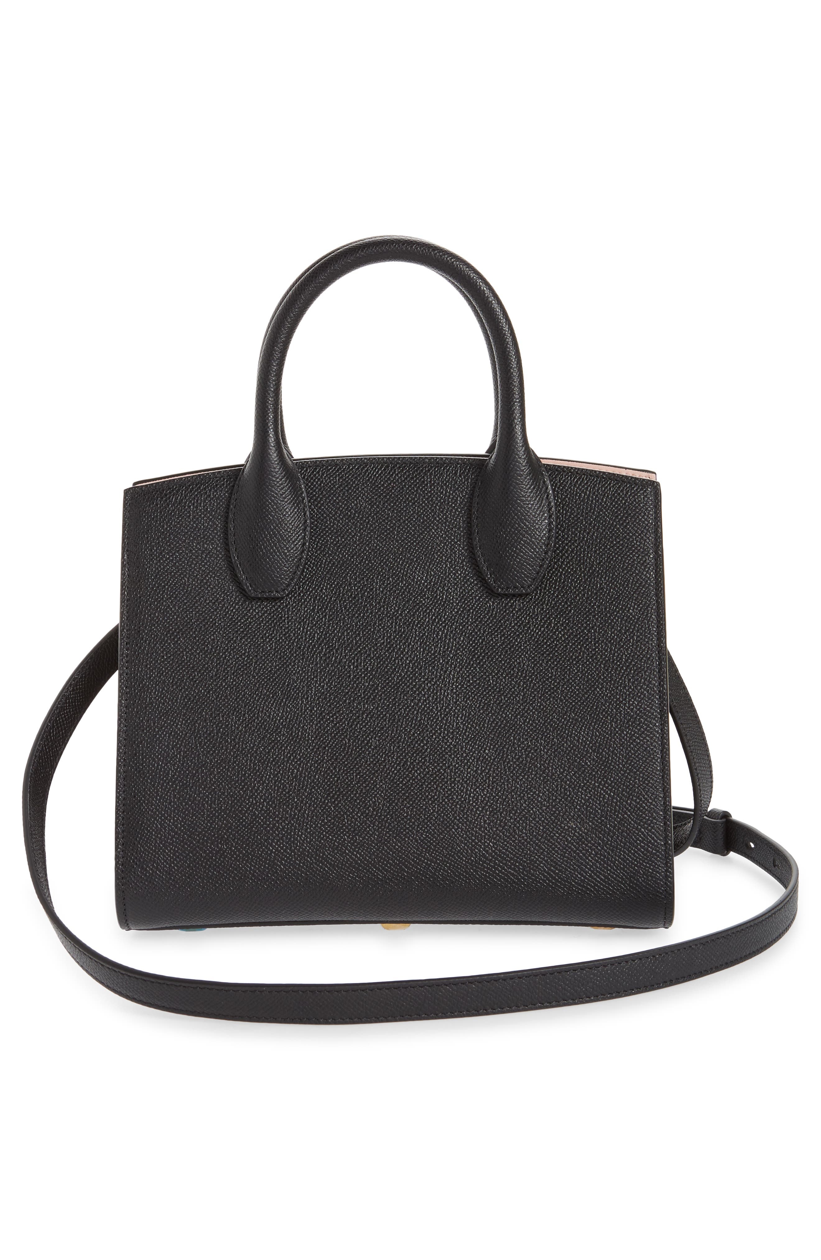 FERRAGAMO Studio Box Mini Leather Top-Handle Bag in Nero /Bonbon at Nordstrom - 4