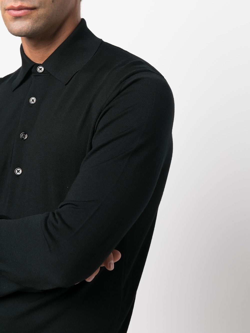 long-sleeved polo shirt - 5