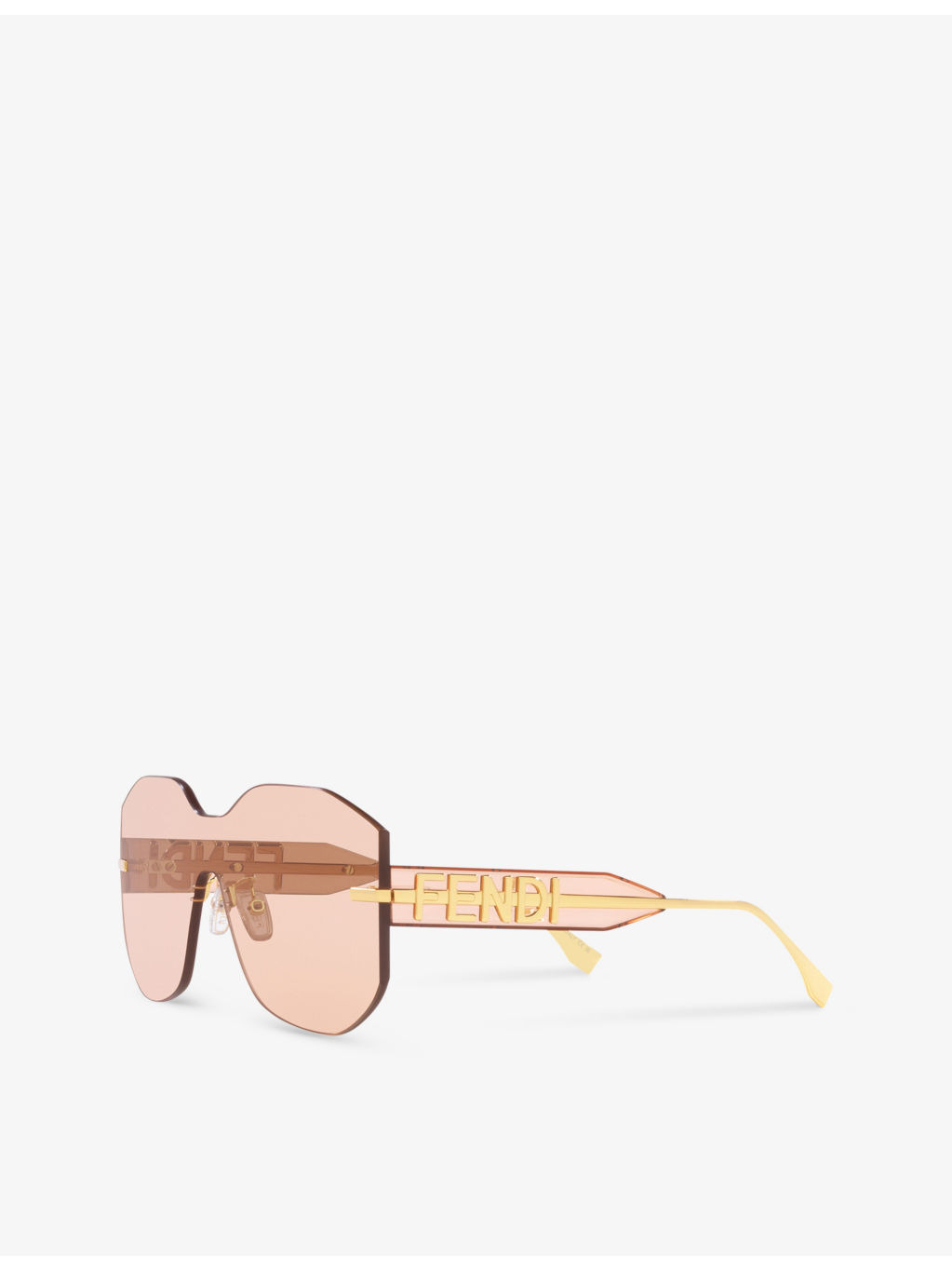 FN000635 FE40067U rectangle-frame tinted-lens metal sunglasses - 3