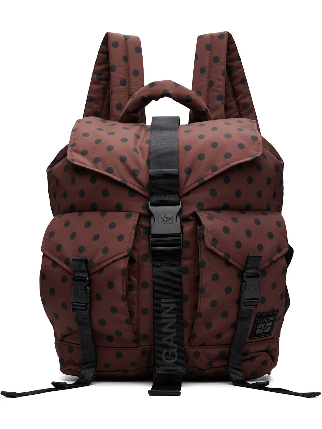 Brown Re-Tech Printed Nylon Backpack - 1