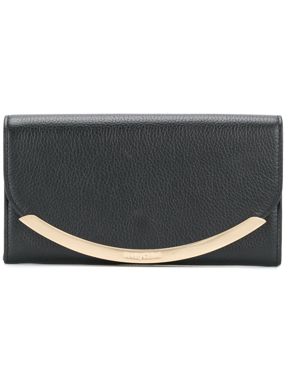 metallic flap wallet - 1