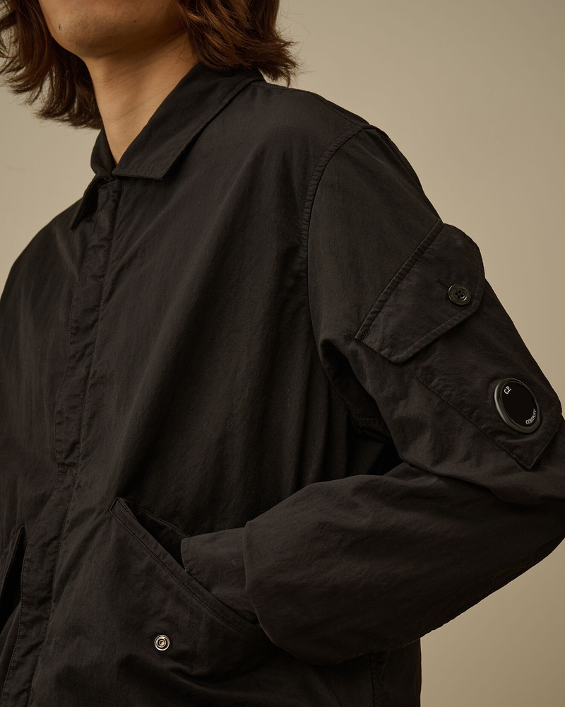 Diagonal Flatt Nylon Zipped Overshirt 5