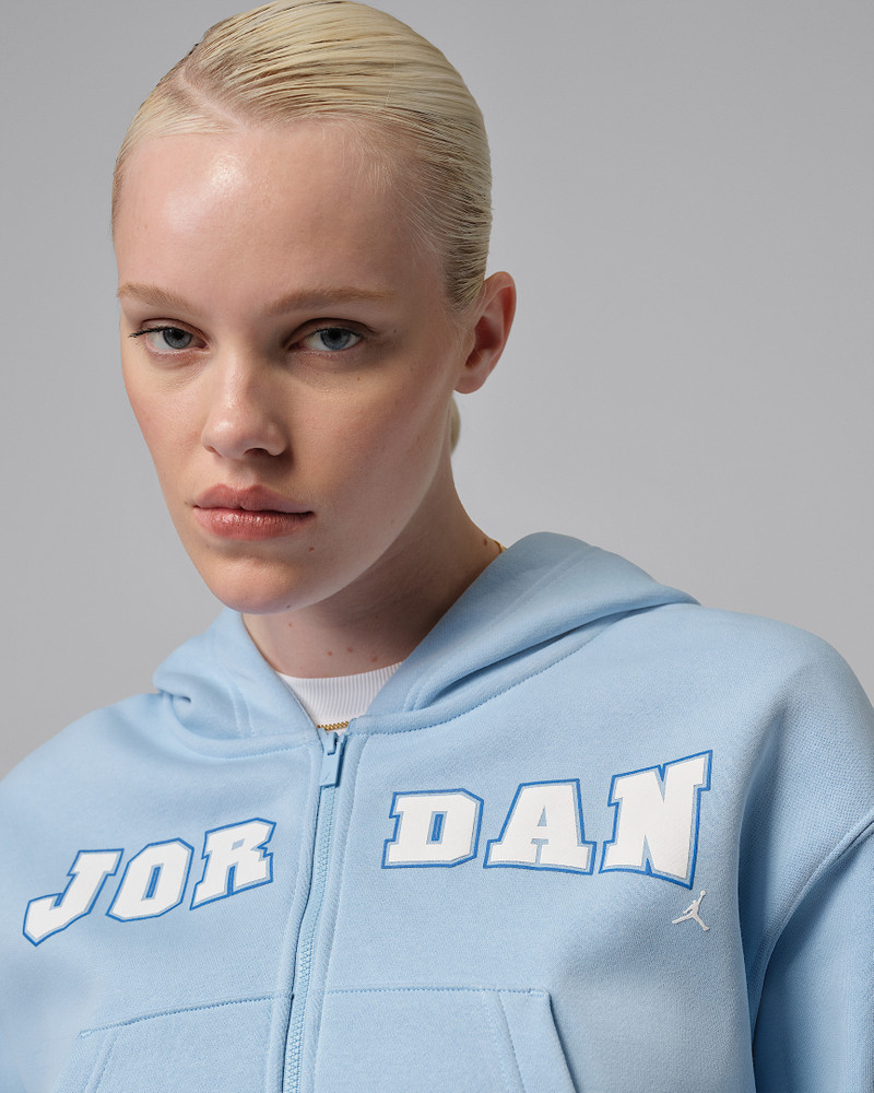 Jordan Brooklyn Fleece Women's Full-Zip Mod-Crop Hoodie 3