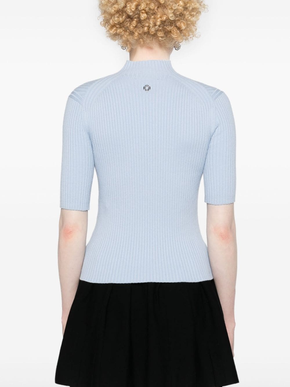 ribbed short-sleeve jumper - 4