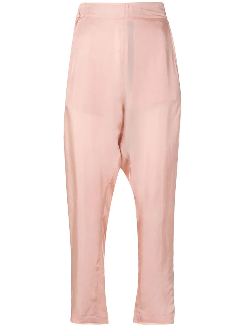 cropped straight-leg trousers - 1