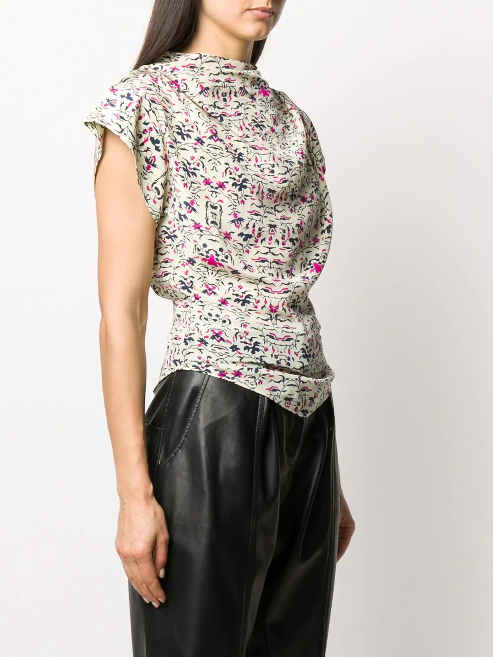 floral-print blouse - 3