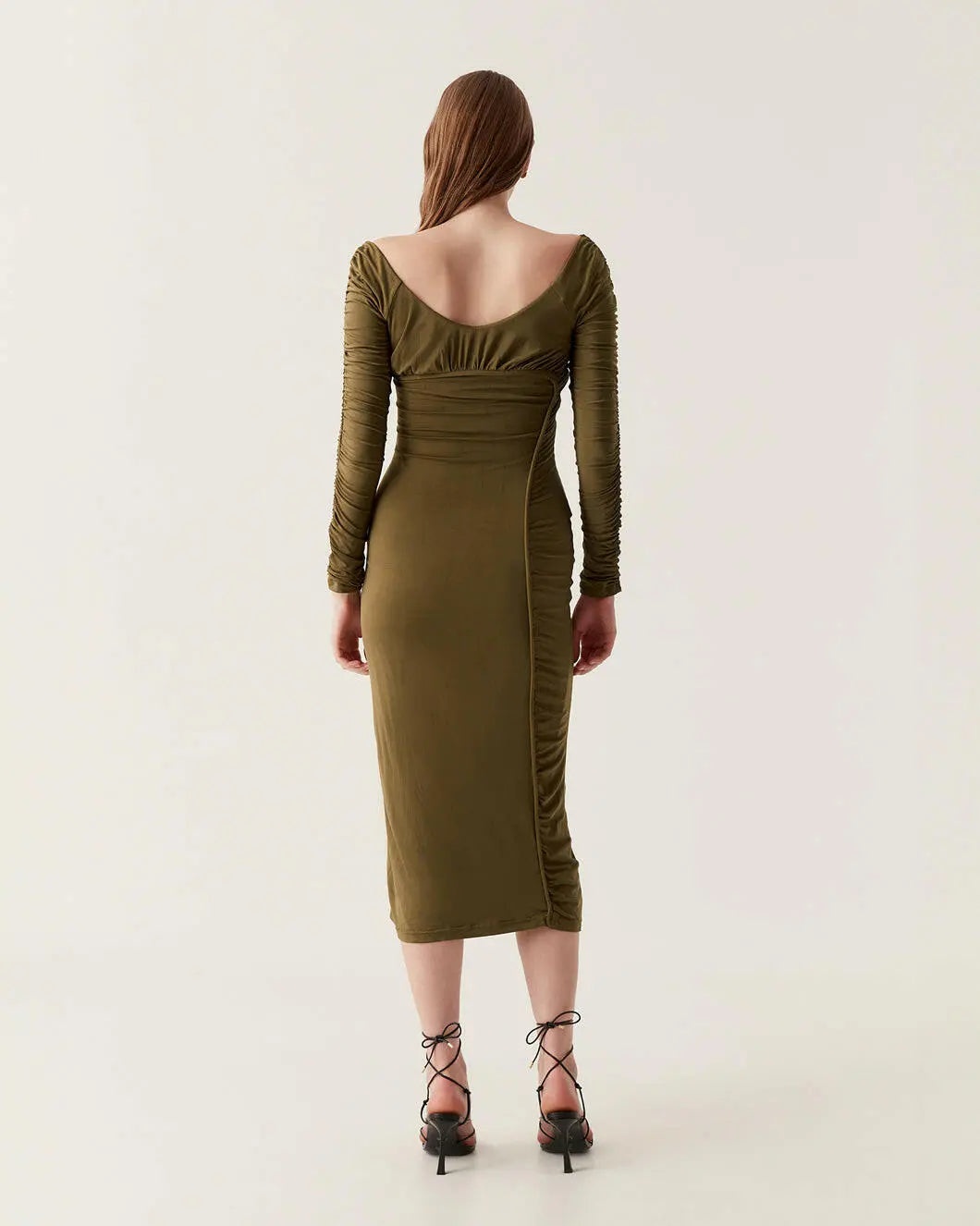 CINI GATHERED MIDI DRESS - 3
