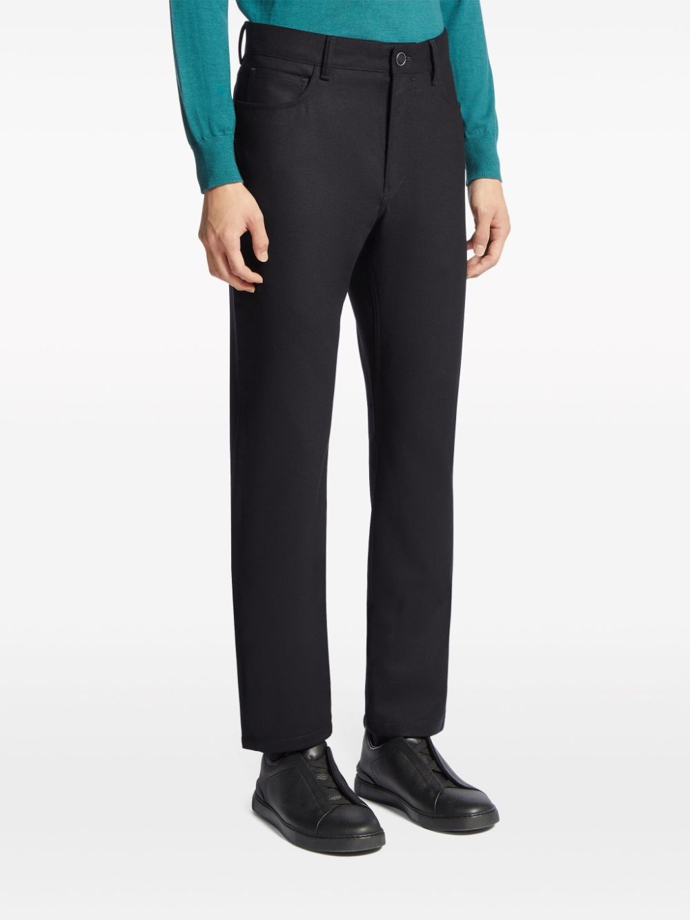 straight-leg logo-patch trousers - 3