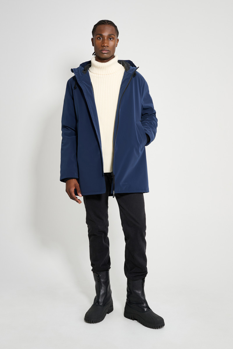Stockholm Matte Winter Coat Navy 1