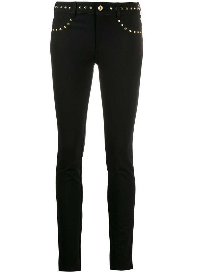 stud-detail skinny trousers 1