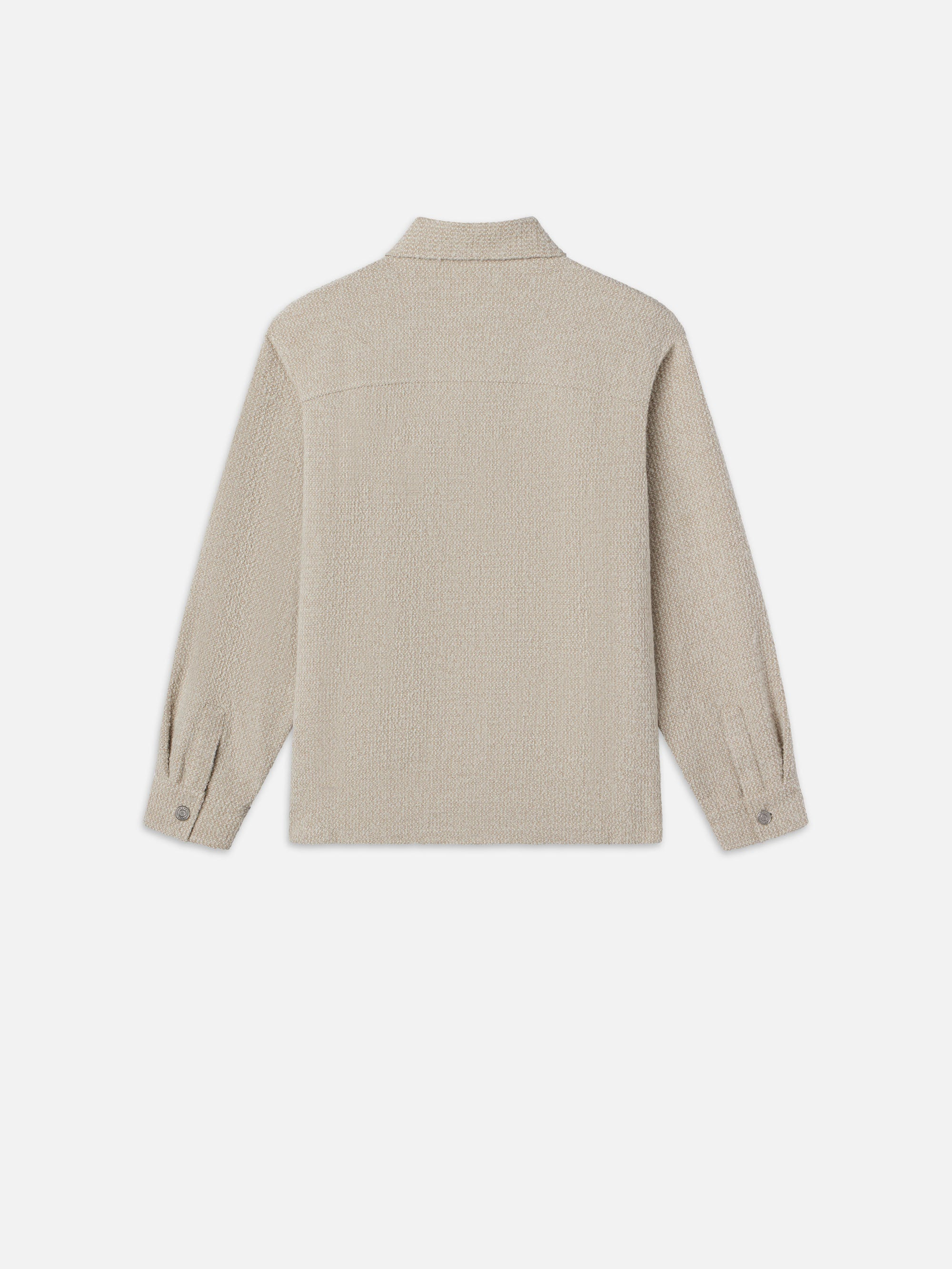 Tweed Overshirt Jacket in Dove Tweed - 5