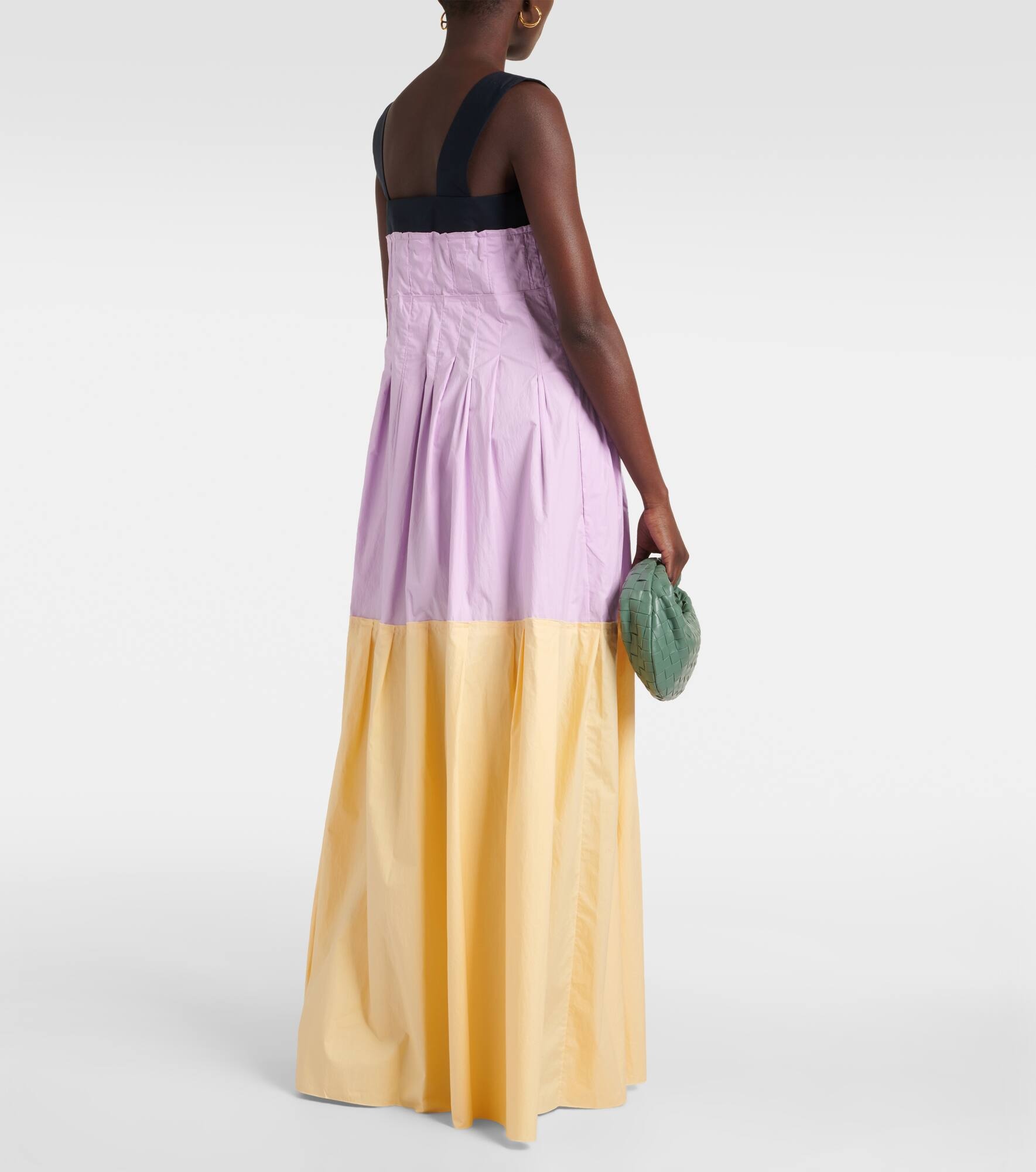 Colorblocked cotton maxi dress - 3