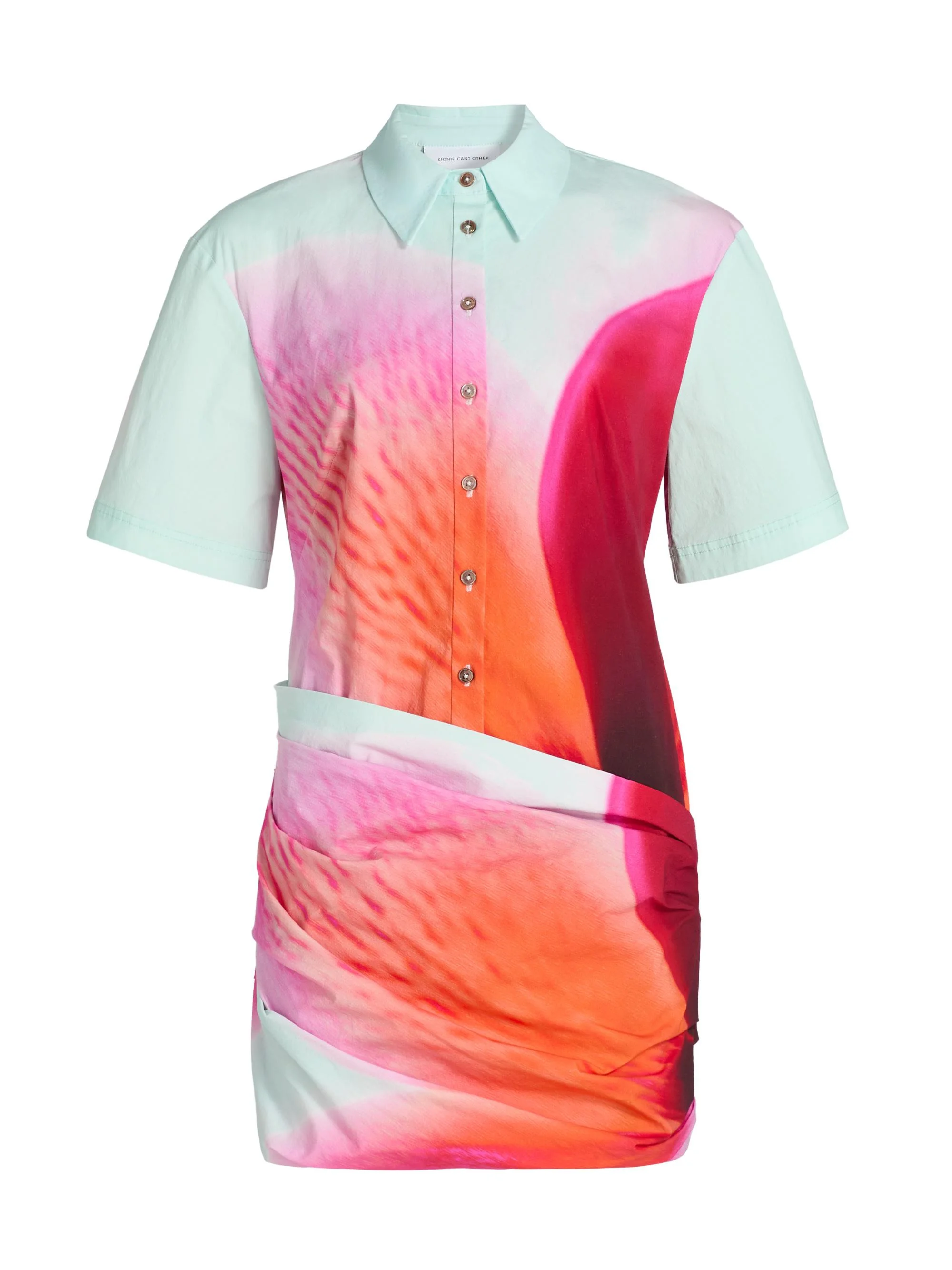 Women's Claire Mini Shirtdress - Tropical Bloom - 1