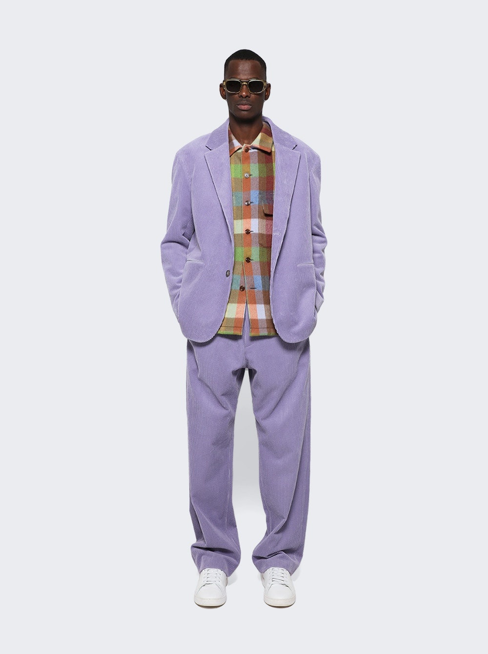 X The Elder Statesman Corduroy Jacket Purple - 2