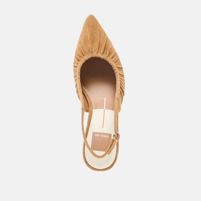 KEIRA HEELS LT BROWN SUEDE 8