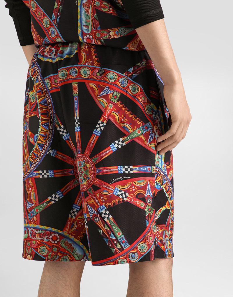 Carretto-print silk jacquard vanity bermuda 5