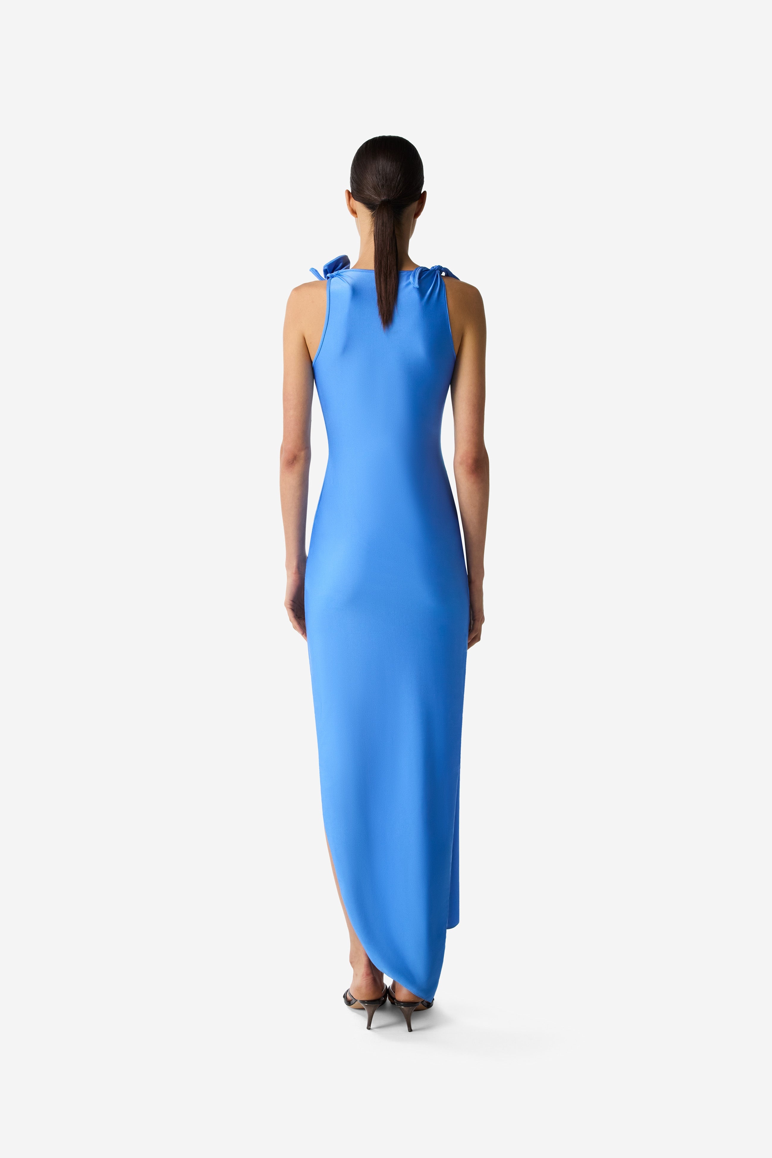 Asymmetric Flower Gown - 4