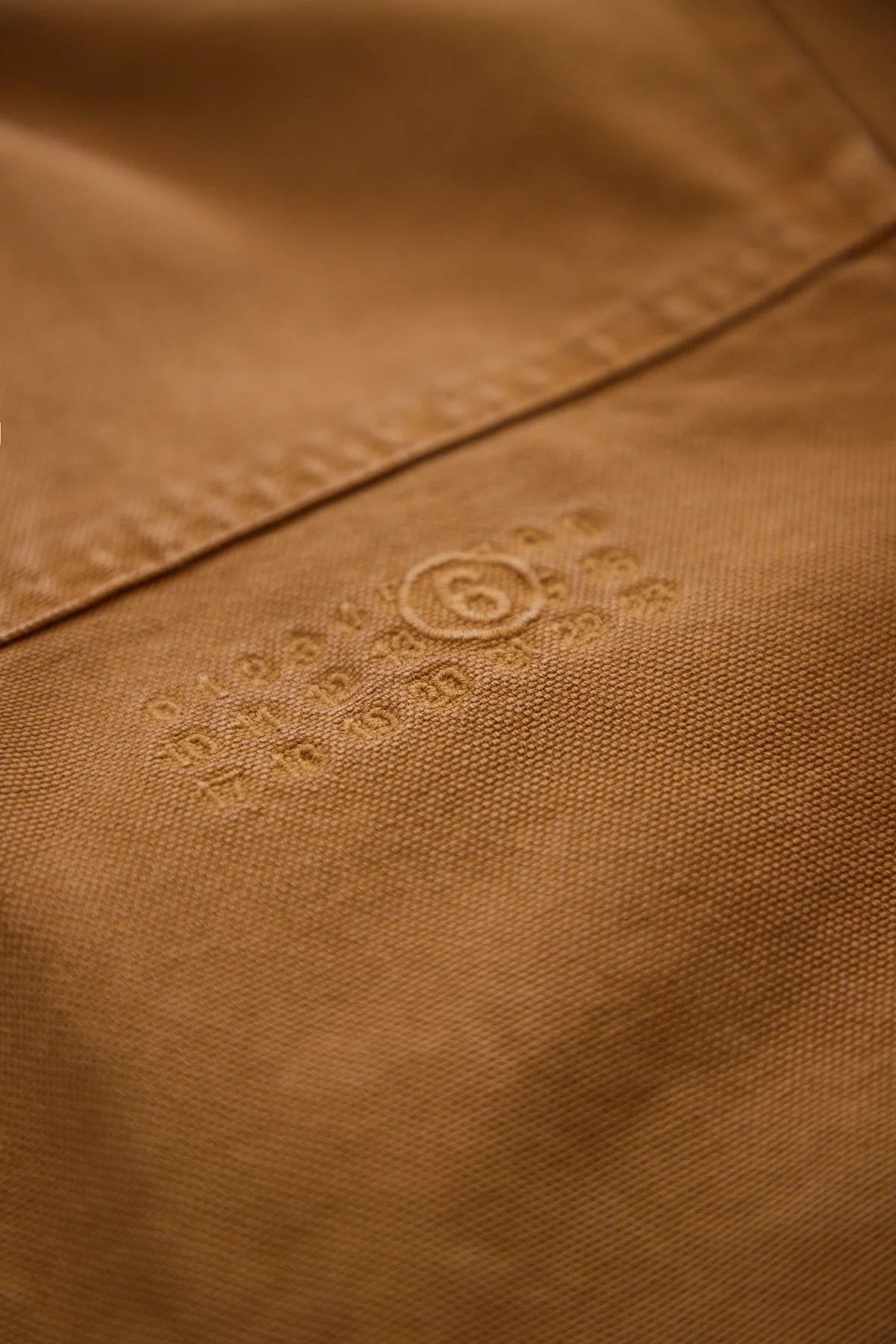 MM6 Tan Canvas Zip-Up Jacket - 3
