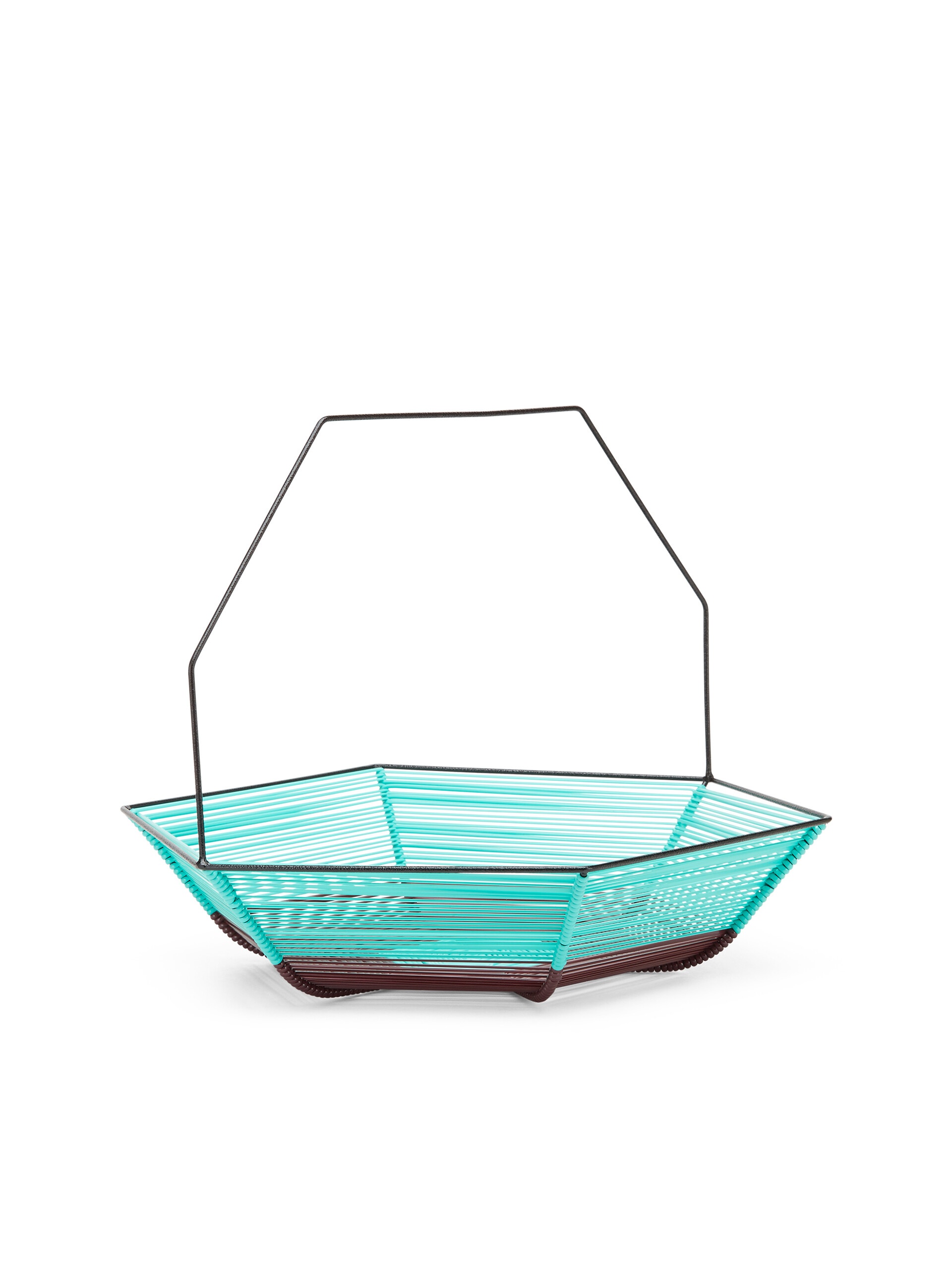 MARNI MARKET HEXAGONAL TURQUOISE AND BROWN FRUIT HOLDER - 2