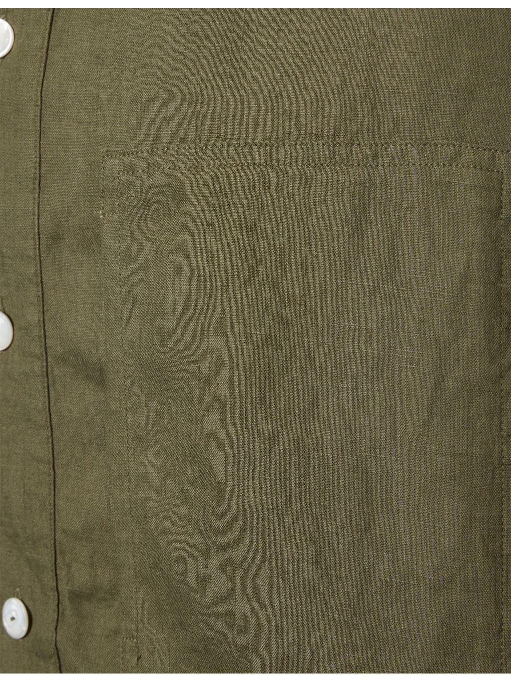Grandad-Collar Long-Sleeve Linen Shirt - 6
