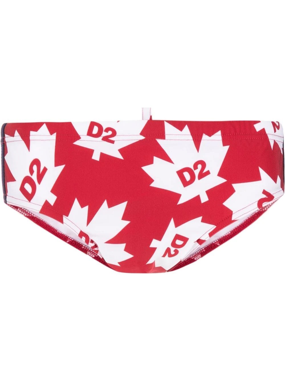 maple leaf logo-print swim trunks - 1