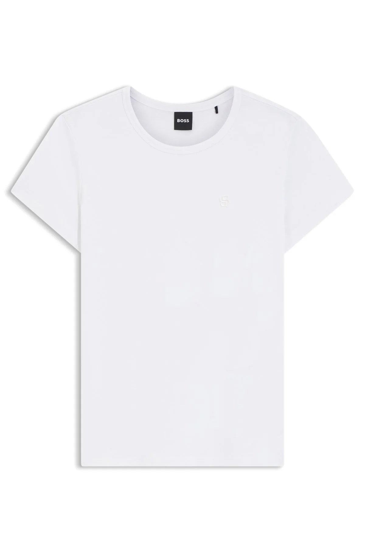 SLIM-FIT T-SHIRT IN A COTTON-SILK BLEND WITH AN EMBROIDERED LOGO - 1